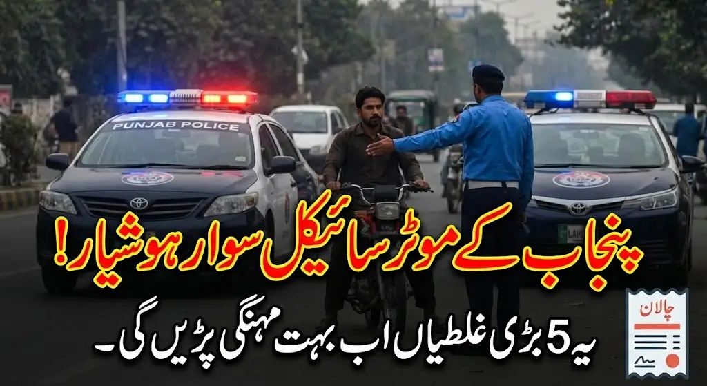 Top Traffic Violations Committed by Motorcyclists in Punjab